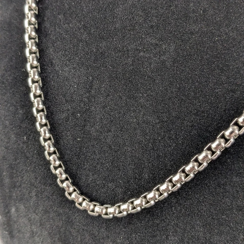 6mm stainless steel necklace box chain rolo link 18